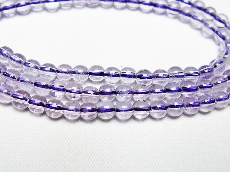 アメジスト一連 4mm ビーズ [t438-5520] 2枚目