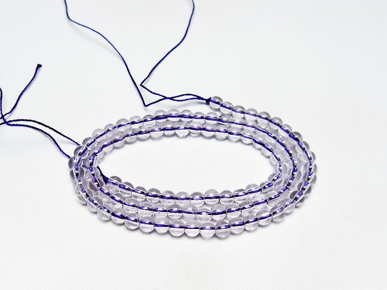 アメジスト一連 4mm ビーズ [t438-5524] 1枚目