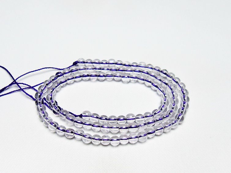 アメジスト一連 4mm ビーズ [t438-5529] 1枚目