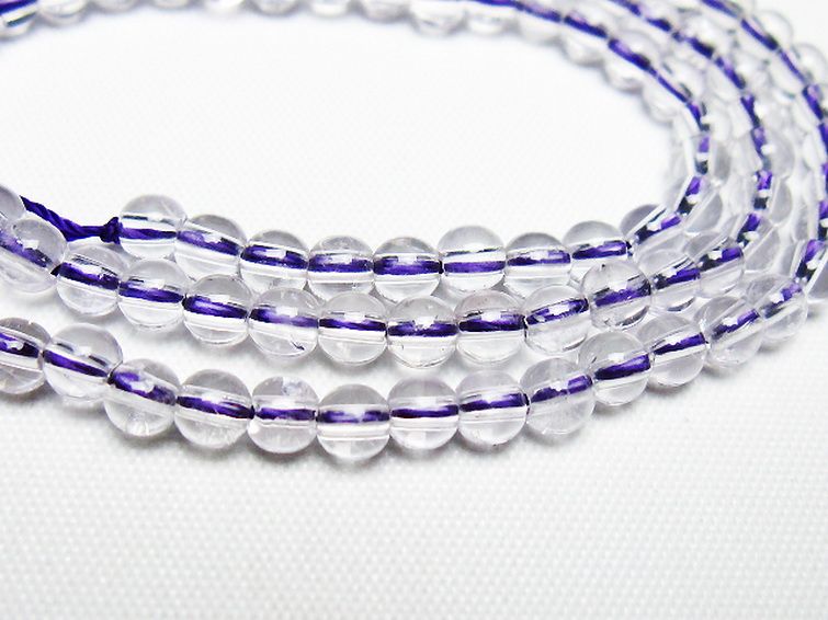 アメジスト一連 4mm ビーズ [t438-5529] 2枚目