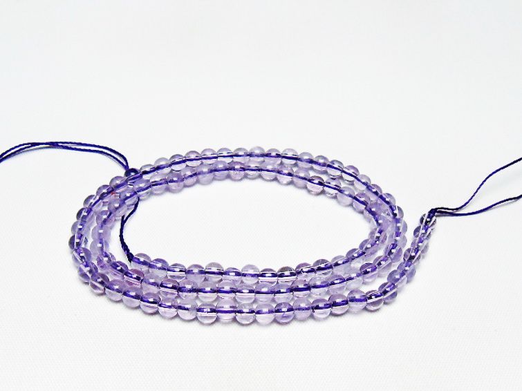 アメジスト一連 4mm ビーズ [t438-5532] 1枚目