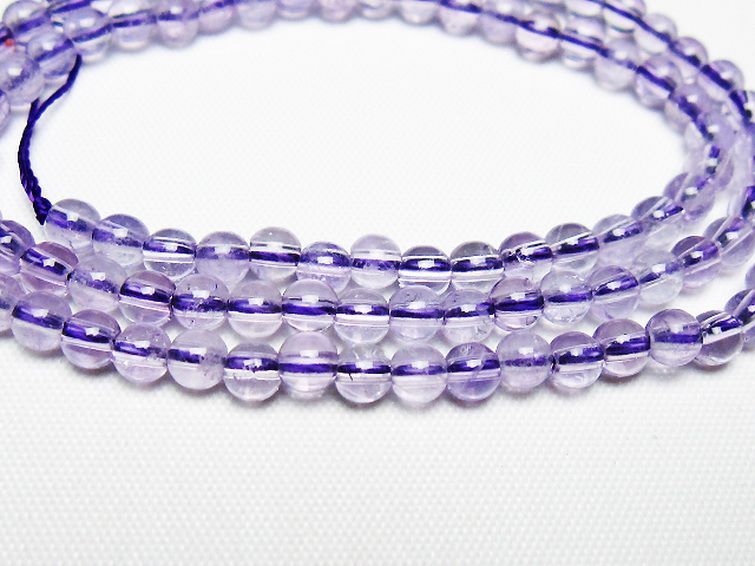 アメジスト一連 4mm ビーズ [t438-5532] 2枚目