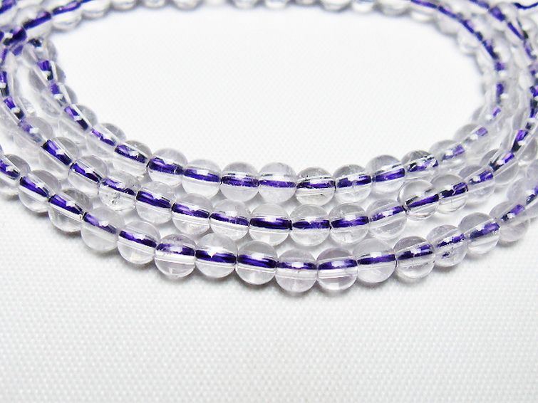 アメジスト一連 4mm ビーズ [t438-5541] 2枚目