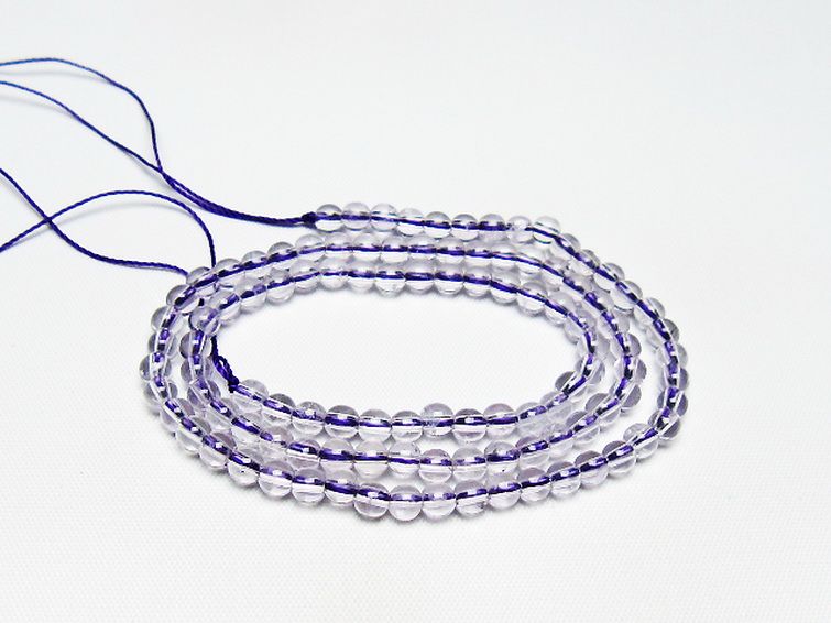 アメジスト一連 4mm ビーズ [t438-5543] 1枚目