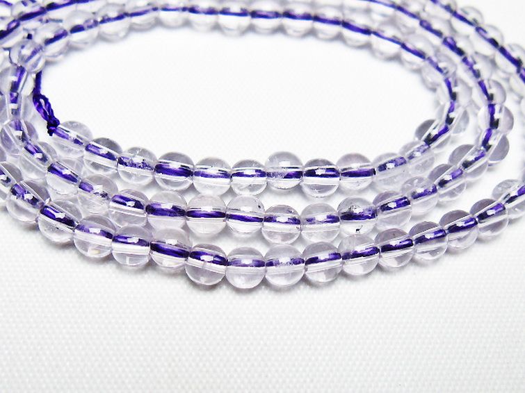 アメジスト一連 4mm ビーズ [t438-5543] 2枚目