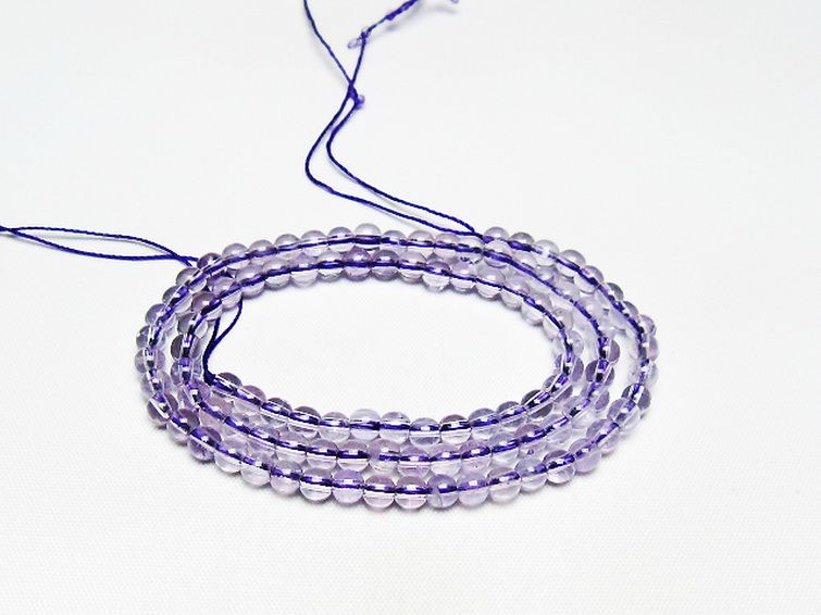 アメジスト一連 4mm ビーズ [t438-5546] 1枚目