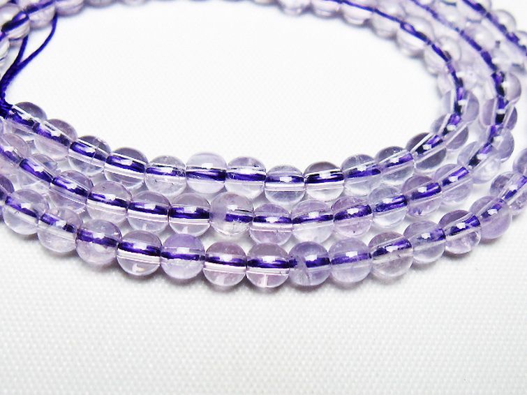 アメジスト一連 4mm ビーズ [t438-5546] 2枚目
