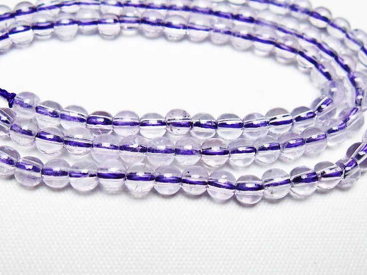 アメジスト一連 4mm ビーズ [t438-5547] 2枚目