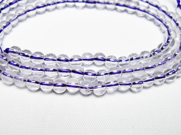 アメジスト一連 4mm ビーズ [t438-5550] 2枚目