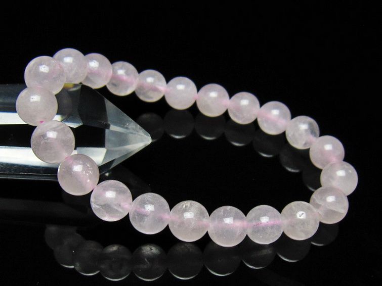 ローズクォーツブレスレット 9mm [t446-2887] 1枚目