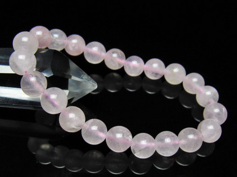 ローズクォーツブレスレット 9mm [t446-2907] 1枚目