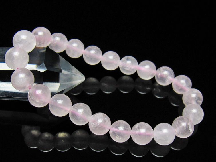 ローズクォーツブレスレット 9mm [t446-2912] 1枚目
