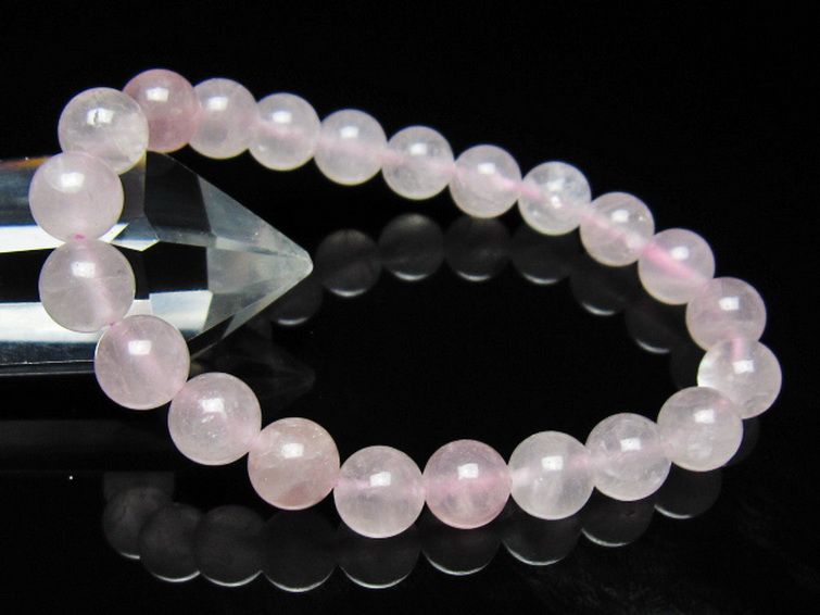 ローズクォーツブレスレット 9mm [t446-2934] 1枚目