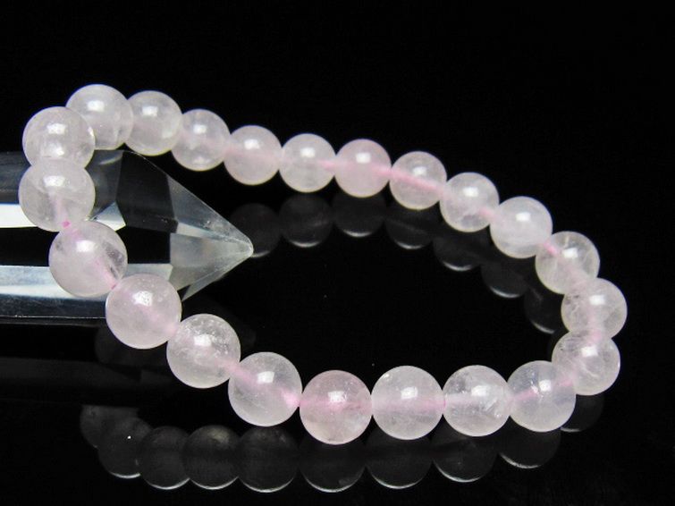 ローズクォーツブレスレット 9mm [t446-2935] 1枚目