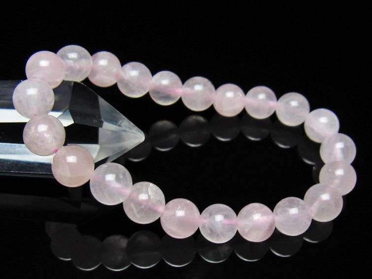 ローズクォーツブレスレット 9mm [t446-2942] 1枚目