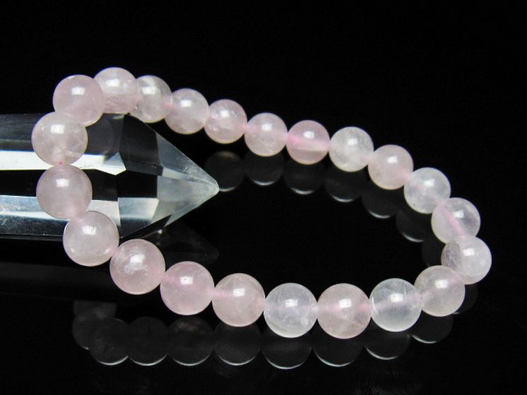 ローズクォーツブレスレット 9mm [t446-2959] 1枚目