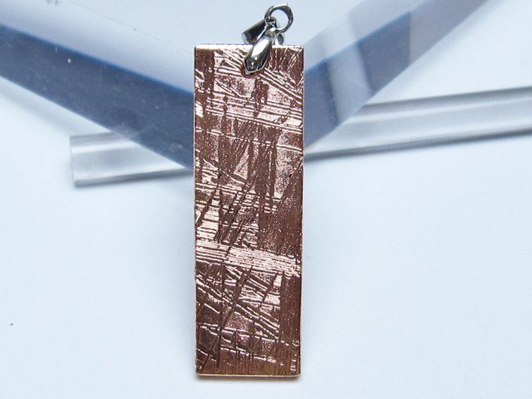 ピンクゴールドギベオン（メテオライト）ペンダント [t452-3719] 1枚目