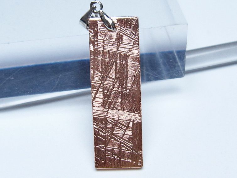 ピンクゴールドギベオン（メテオライト）ペンダント [t452-3719] 2枚目