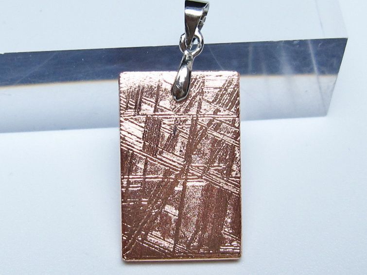 ピンクゴールドギベオン（メテオライト）ペンダント [t452-3735] 1枚目