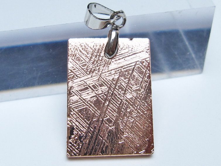 ピンクゴールドギベオン（メテオライト）ペンダント [t452-3743] 1枚目