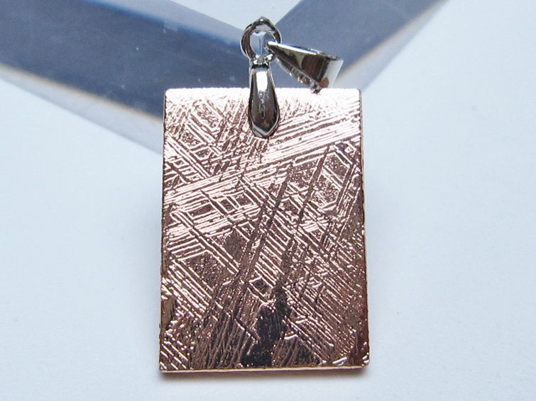 ピンクゴールドギベオン（メテオライト）ペンダント [t452-3743] 2枚目