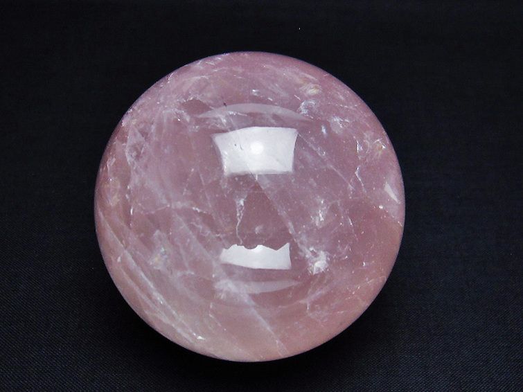 ローズクォーツ丸玉 64mm [t456-14166] 1枚目