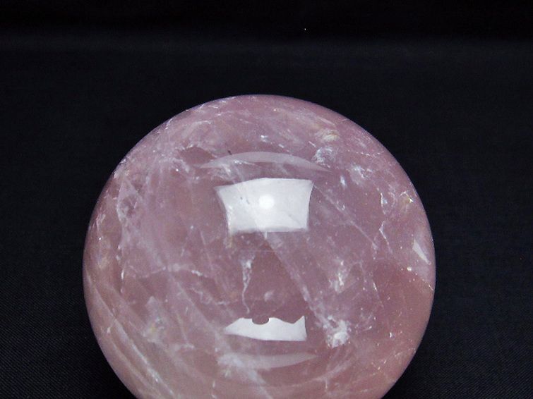 ローズクォーツ丸玉 64mm [t456-14166] 2枚目