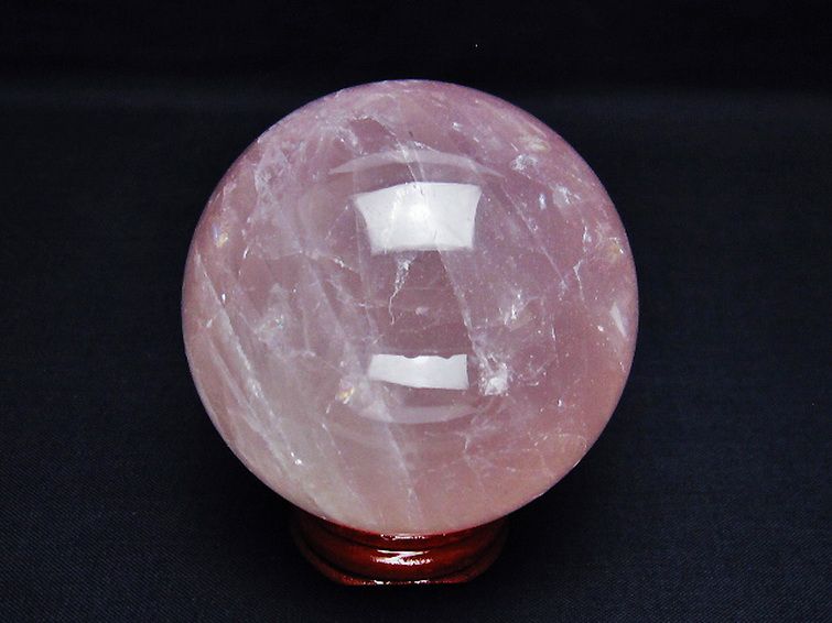 ローズクォーツ丸玉 64mm [t456-14166] 3枚目