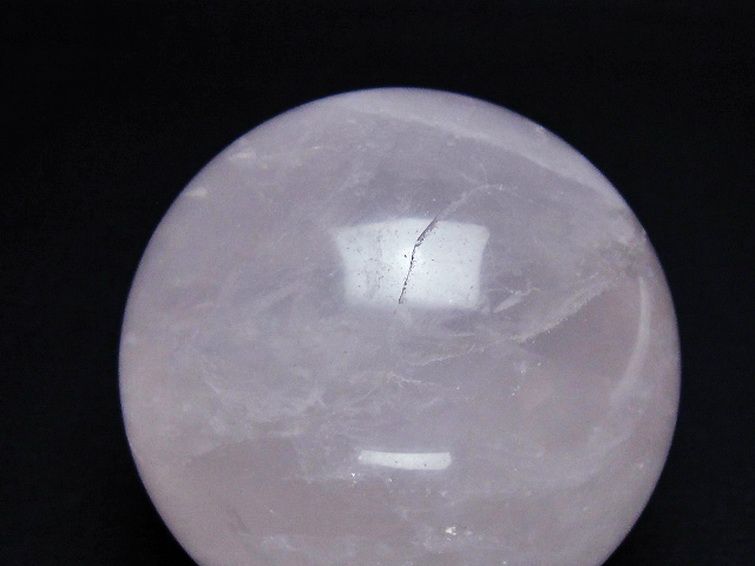 ローズクォーツ丸玉 69mm [t456-14623] 2枚目