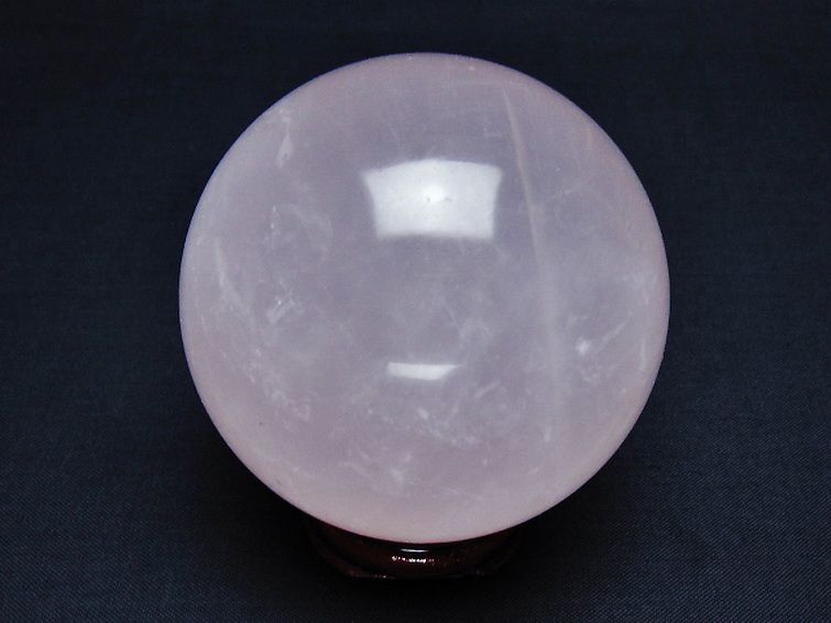 ローズクォーツ丸玉 66mm [t456-14631] 3枚目