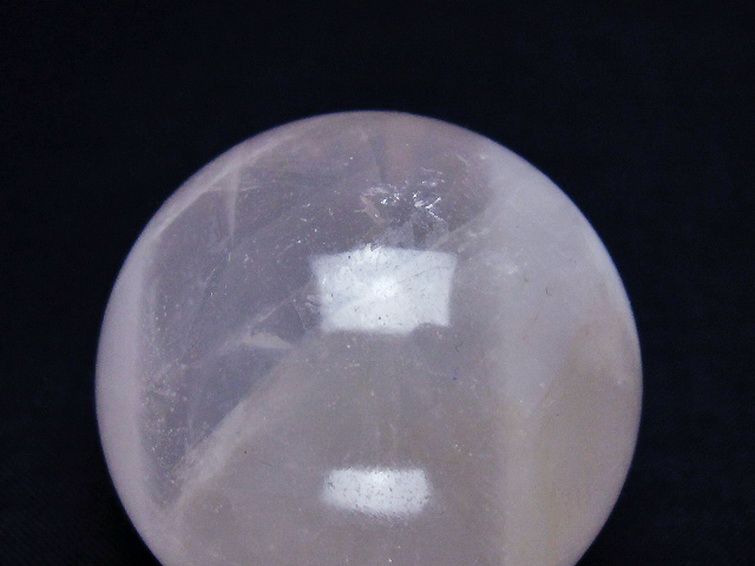 ローズクォーツ丸玉 42mm [t456-14651] 2枚目