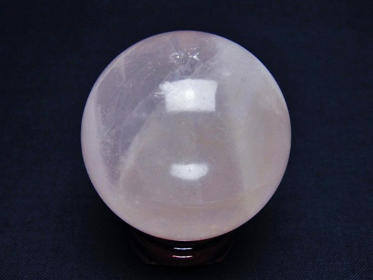 ローズクォーツ丸玉 42mm [t456-14651] 3枚目
