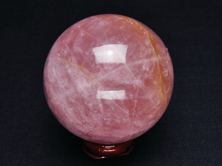 ローズクォーツ丸玉 55mm [t456-14823] 3枚目