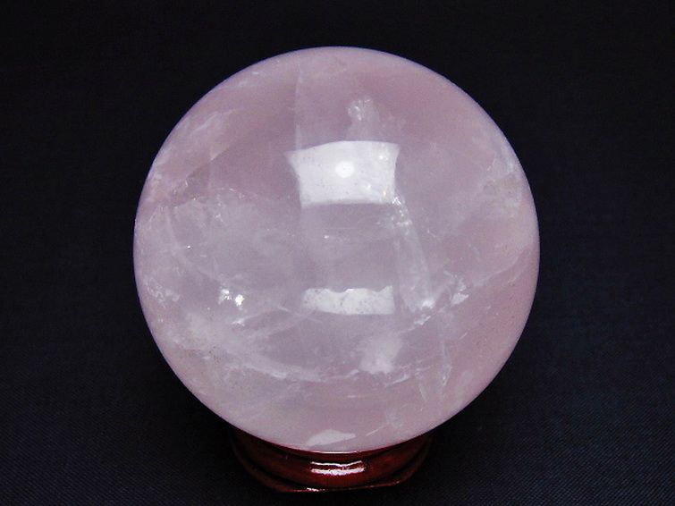 ローズクォーツ丸玉 59mm [t456-14844] 3枚目
