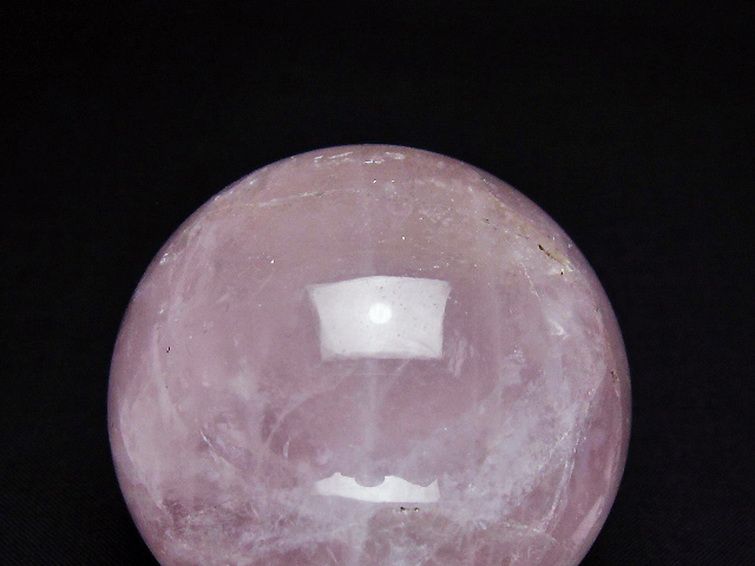 ローズクォーツ丸玉 58mm [t456-14845] 2枚目