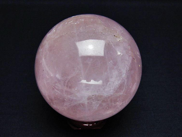 ローズクォーツ丸玉 58mm [t456-14845] 3枚目