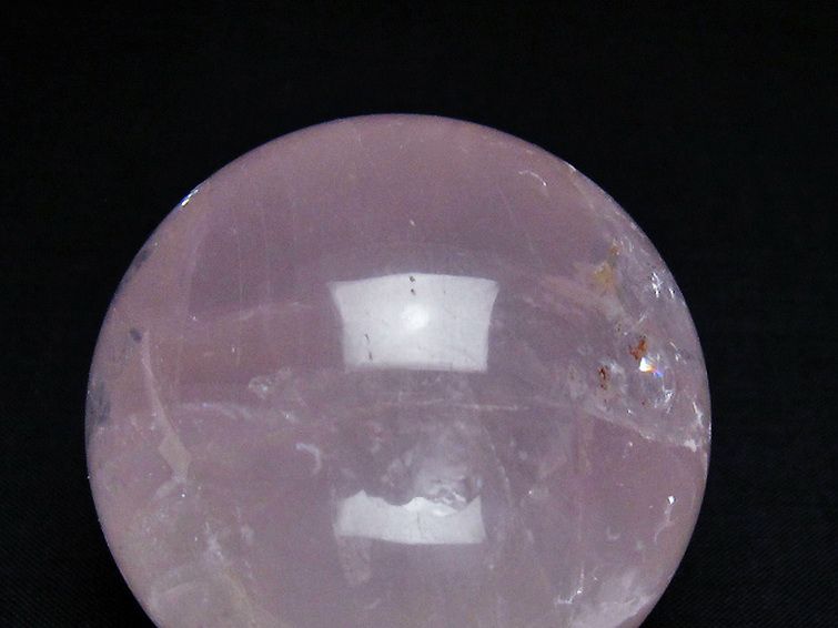 ローズクォーツ丸玉 56mm [t456-14852] 2枚目