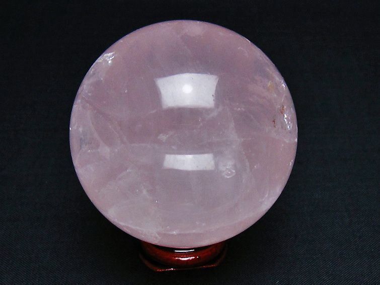ローズクォーツ丸玉 56mm [t456-14852] 3枚目