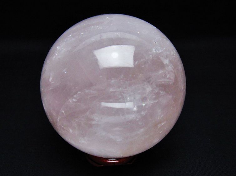 1円スタート！ 誠安◇1.5Kgローズクォーツ 丸玉100mm[T456-12402]