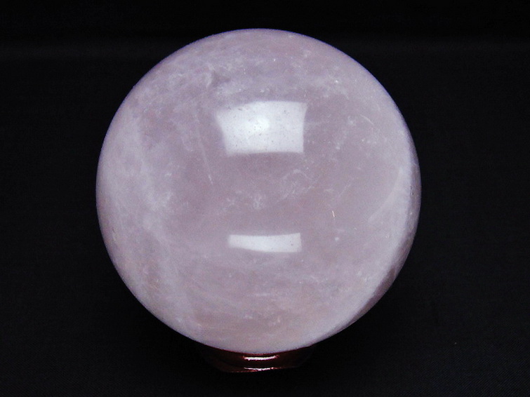 ローズクォーツ丸玉 78mm [T456-15378] 3枚目