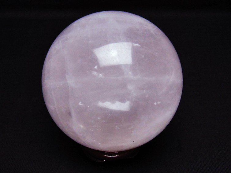 お値下げ！特大美品　天然石ローズクォーツ　約15cm玉　☆約5㎏up 六条スター スターローズクォーツ 丸玉 台座付 直径約58mm 重さ