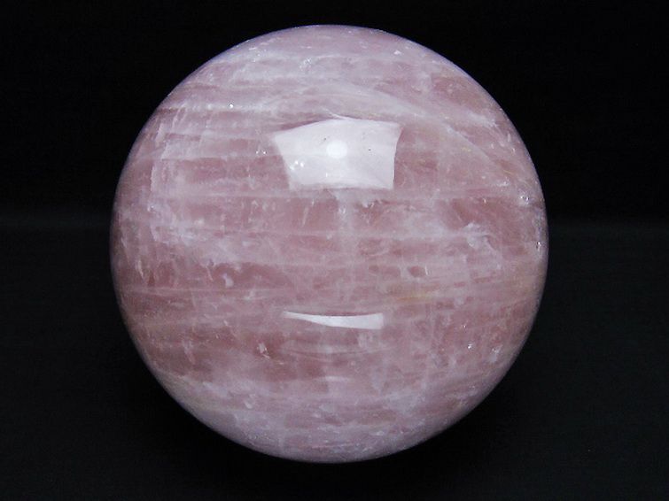2.7Kgローズクォーツ丸玉 127mm [t456-15494] 1枚目