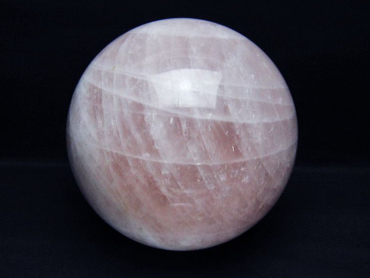 8.8Kgローズクォーツ丸玉 190mm [t456-15556] 1枚目