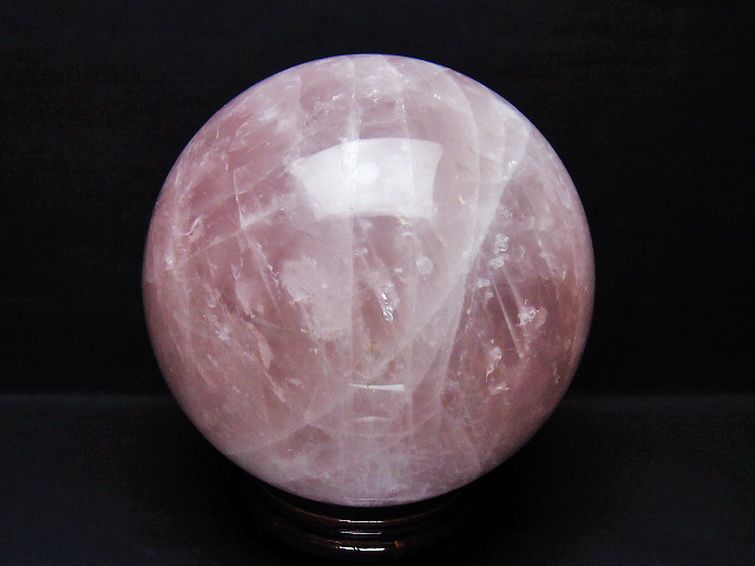 12.9Kgローズクォーツ丸玉 220mm [t456-15586] 1枚目