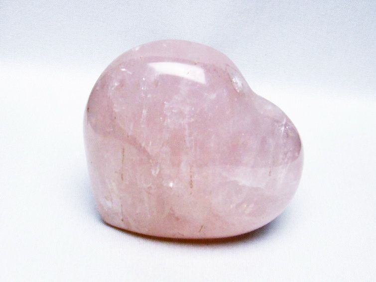 ローズクォーツハート置物[T457-3881] 1枚目