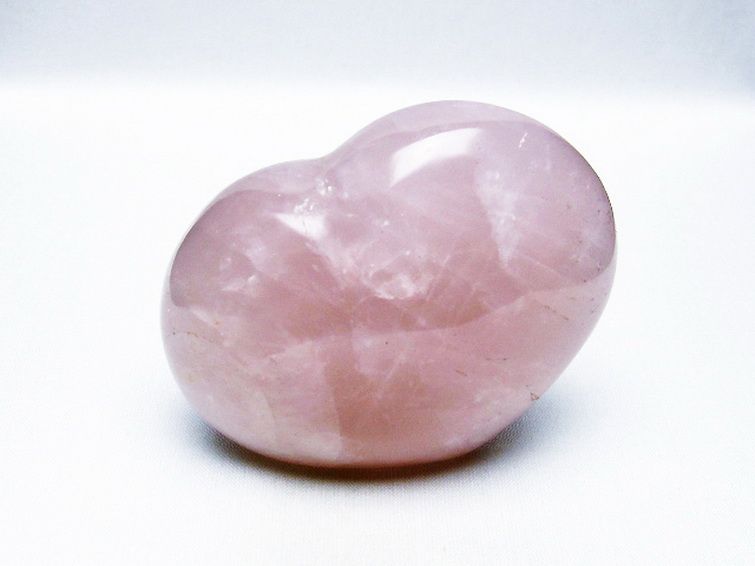 ローズクォーツハート置物[T457-3885] 1枚目