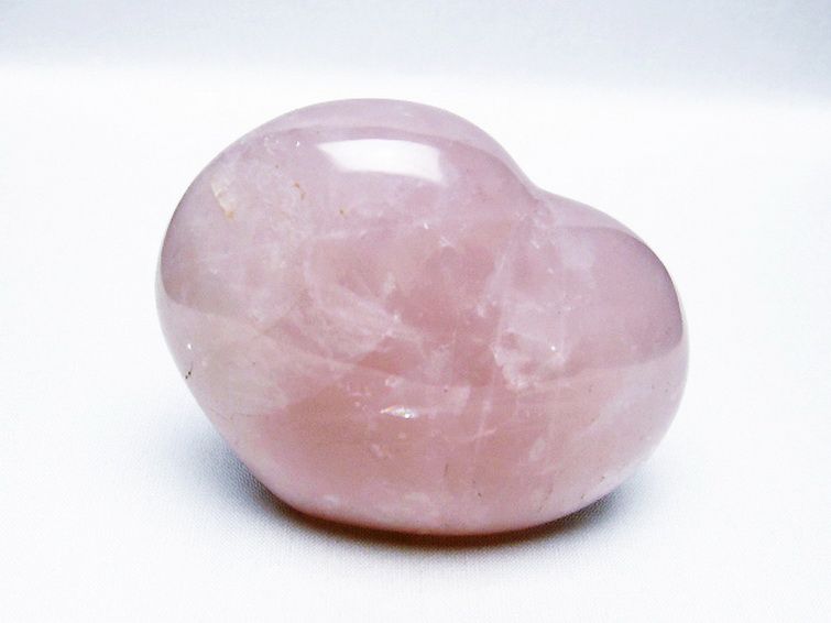 ローズクォーツハート置物[T457-3885] 2枚目