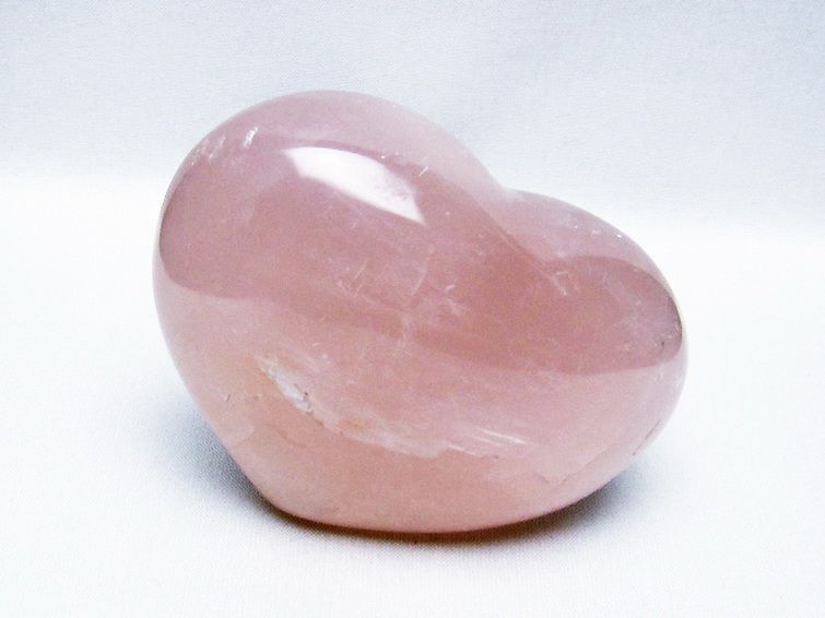 ローズクォーツハート置物[T457-3907] 1枚目