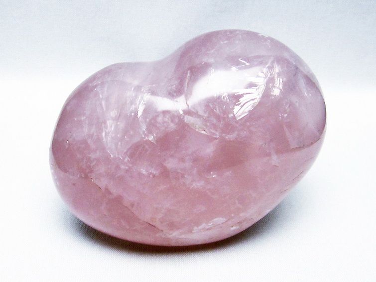 ローズクォーツハート置物[T457-3927] 2枚目