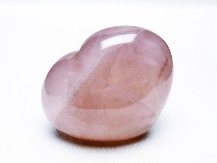 ローズクォーツハート置物[T457-3947] 1枚目